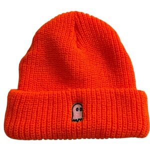 Lonely Ghost Orange Beanie with Ghost Emblem NWT